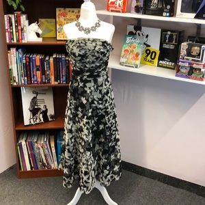 BCBGMaxAzria strapless floral dress